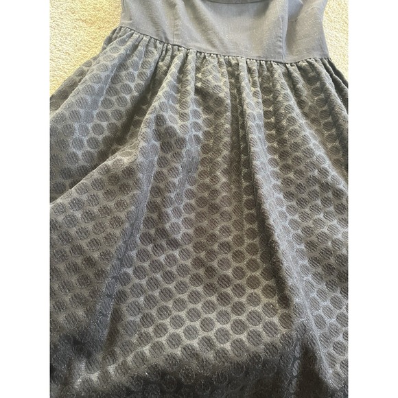 Anthropologie Black Mini Skater Party Cocktail Formal Dress Polka Dots Size 6 - Picture 9 of 9